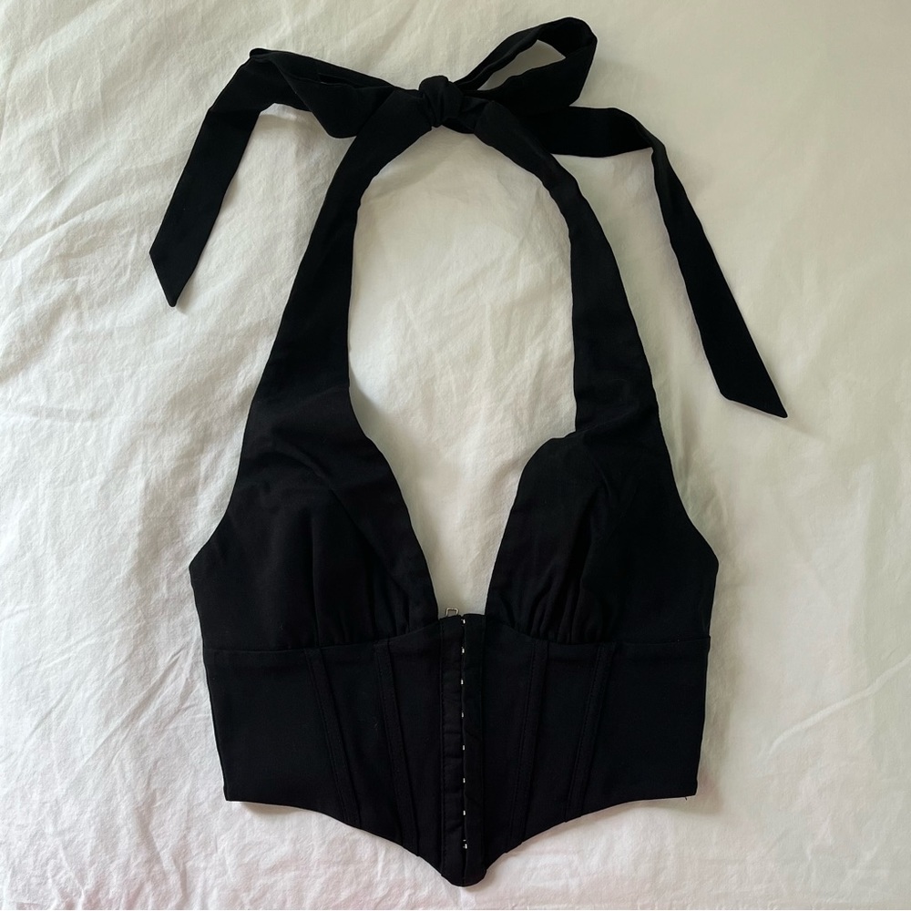 Halter-corset top